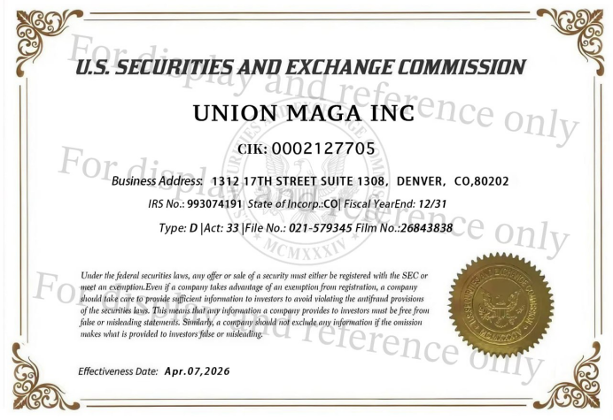 SEC Registration Certificate